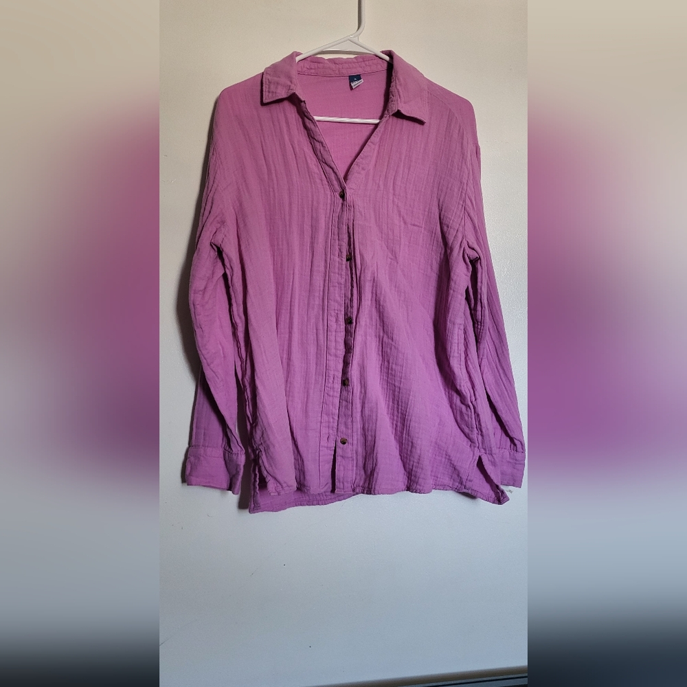 Purple Button-Up Shirt